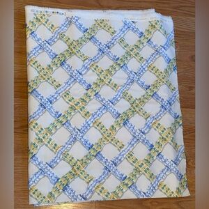 Waverly Taffeta Ribbon Cotton Fabric 4.5 yds blue green yellow